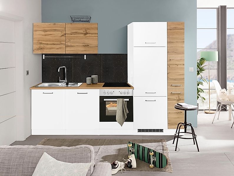 KOCHSTATION Küchenzeile »KS-Kehl«, ohne E-Geräte, Breite 270 cm, für Kühlsc günstig online kaufen