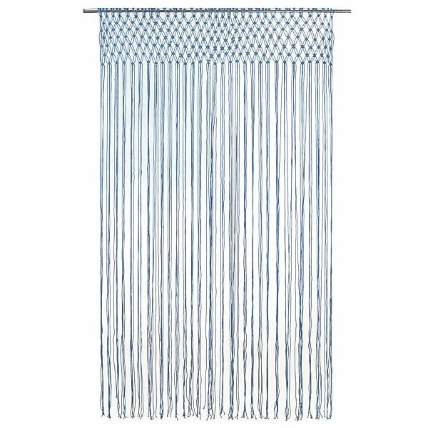 vidaXL Makramee Vorhang Blau 140x240 cm Baumwolle Modell 3 günstig online kaufen