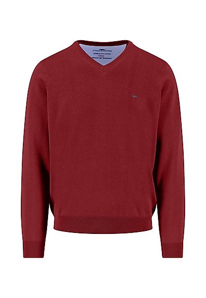 FYNCH-HATTON Strickpullover - Feinstrickpullover aus Baumwolle mit V-Aussch günstig online kaufen
