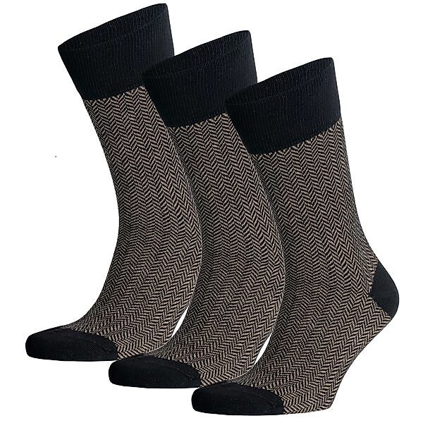 3er Set Fine Herringbone Jacquard Biobaumwoll Socken günstig online kaufen