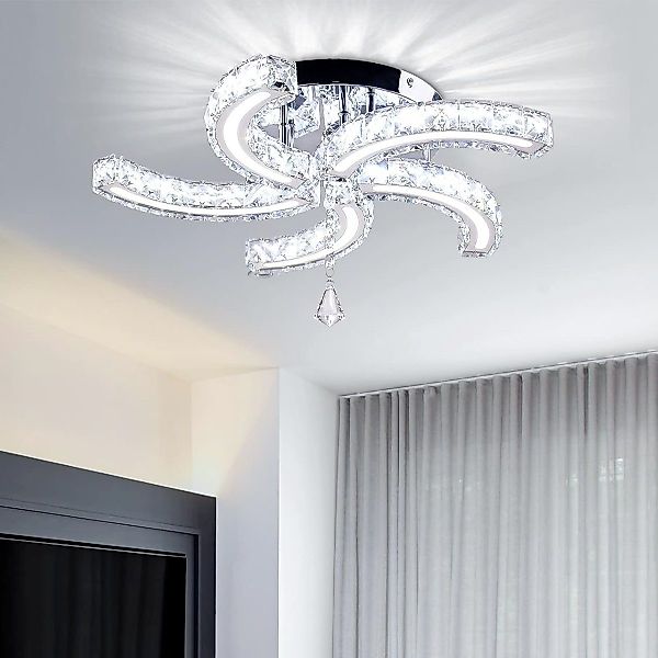 oyajia LED Deckenleuchte 24W Kristall LED günstig online kaufen