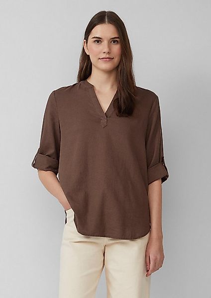 s.Oliver Kurzarmbluse Bluse Bluse aus Leinenmix mit 3/4-Ärmeln günstig online kaufen