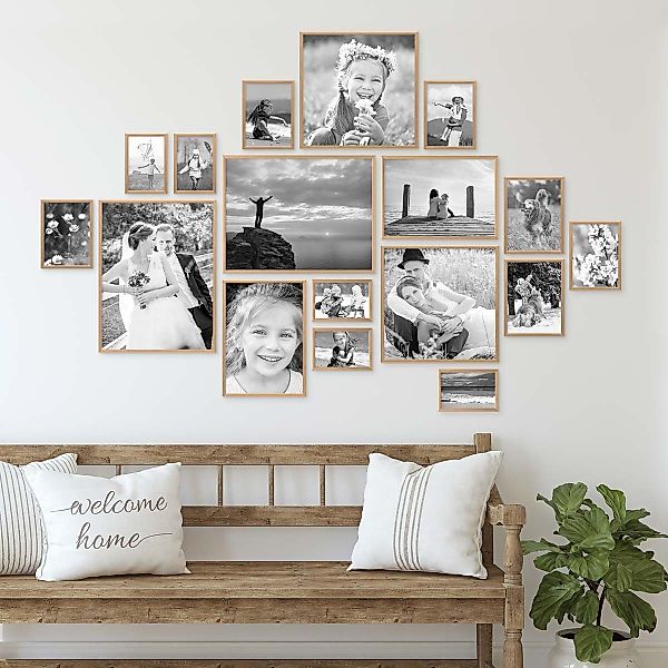 PHOTOLINI Bilderrahmen 17er Set Aluminium Modern günstig online kaufen