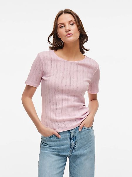 Vila Kurzarmshirt VIKASSIE S/S POINTELLE TOP günstig online kaufen