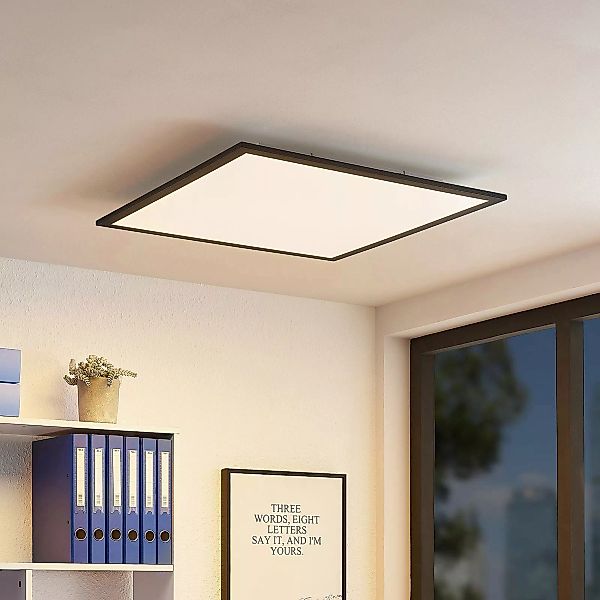 Lindby LED-Deckenlampe Nelios, 62 cm, schwarz, 4.000 K günstig online kaufen