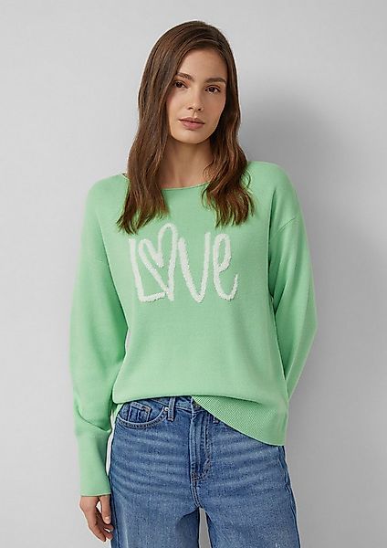 s.Oliver Longpullover Strickpullover Strickpullover mit Love-Schriftzug günstig online kaufen