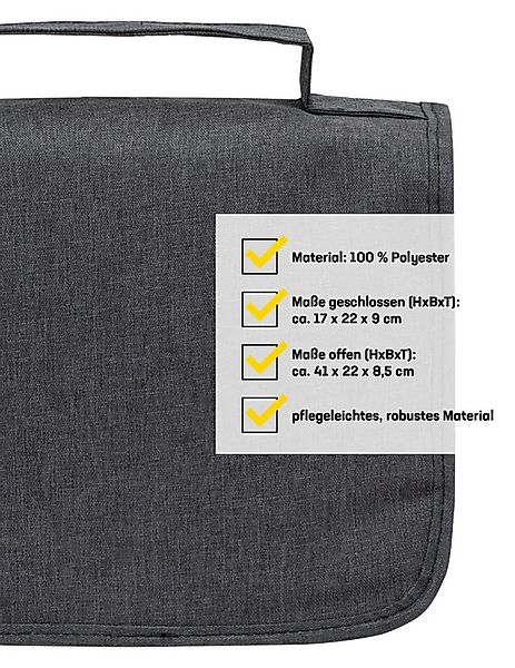 KIRKJUBOUR Kulturbeutel "Rejser" Outdoor Kulturtasche, mit Haken zum Aufhän günstig online kaufen