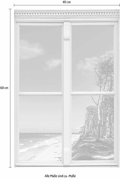 queence Wandsticker "Strand", Wandsticker, Wandbild, selbstklebend, 3D, Fen günstig online kaufen