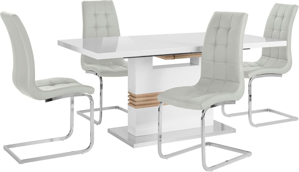 INOSIGN Essgruppe "Perez/Lola" Set, 5 Stk. tlg. mit 4 Stühlen, Tisch auszie günstig online kaufen