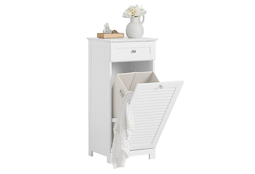 SoBuy Wäscheschrank BZR73 mit ausklappbarem Wäschesäcken Wäschesammler Wäsc günstig online kaufen