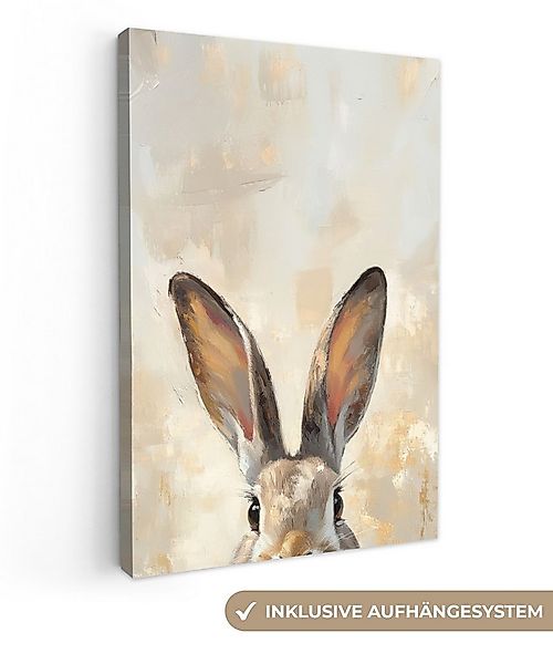 OneMillionCanvasses® Leinwandbild Hase - Ohren - Braun - Ostern Deko, Fotod günstig online kaufen