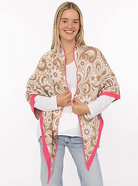 Zwillingsherz Dreieckstuch ""Blumige Aussichten"" Florales Muster, Kante Un günstig online kaufen