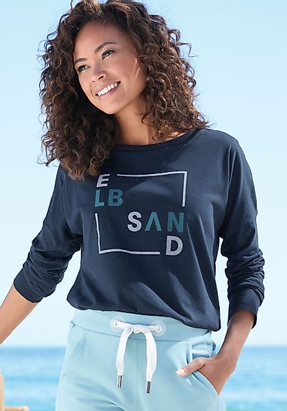 Elbsand Langarmshirt mit Frontdruck, Longsleeve, lockerer günstig online kaufen
