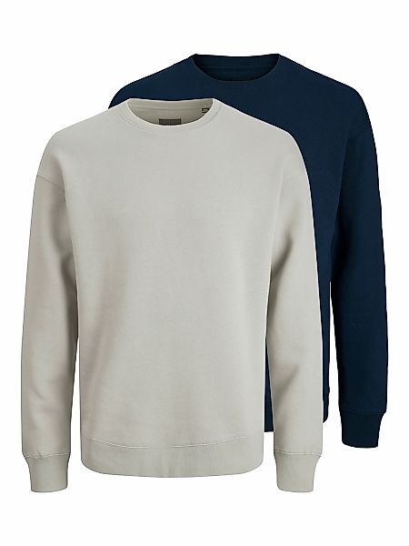 Jack & Jones Sweatshirt "JJEBRADLEY SWEAT CREW 2PK MP", 2 tlg. Materialmix, günstig online kaufen