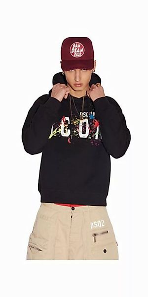 Dsquared2 Rundhalspullover Dsquared2 Icon Splash Hoodie Schwarz Herren günstig online kaufen