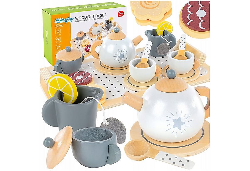 Green Series Spielküche Holz Tee Set für Kinder – 17-teilig – Rollenspiel – günstig online kaufen