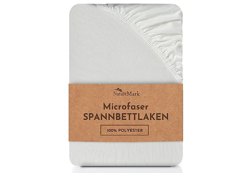 NatureMark Spannbettlaken Mikrofaser Spannbetttuch, Polyester, Gummizug: ru günstig online kaufen