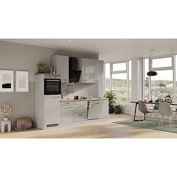 Flex-Well Küchenzeile "Lund" wahlweise mit E-Geräten, Breite 280 cm, glänze günstig online kaufen