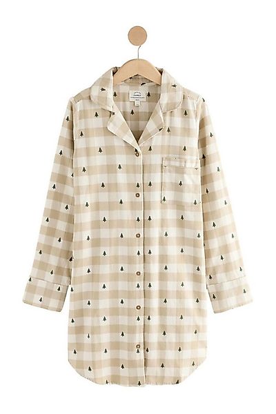 Next Nachthemd Kariertes Nachthemd mit Weihnachtsbaummotiv (1-tlg) günstig online kaufen