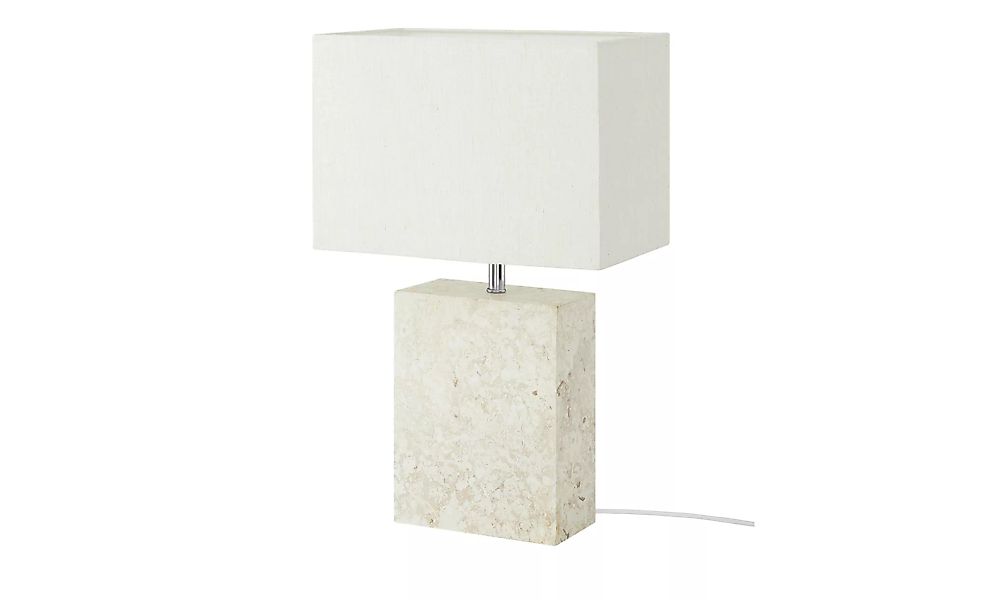 KHG Tischleuchte, 1-flammig, Marmorfuß - weiß - 35 cm - 54 cm - 20 cm - Lam günstig online kaufen