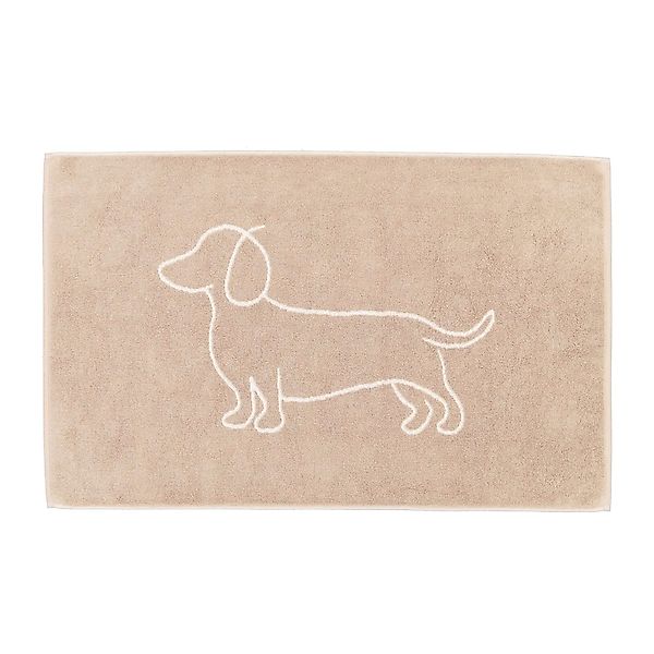 Cawö Badematte Duschvorleger We love Dogs 6248-33 Dackel Beige 50x80 günstig online kaufen