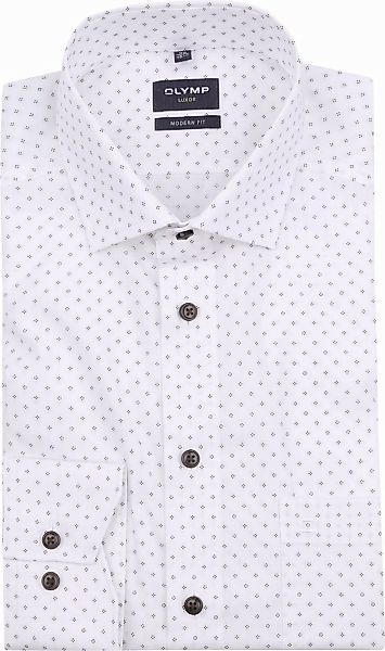 OLYMP Luxor Hemd Druck Multicolour - Größe 40 günstig online kaufen