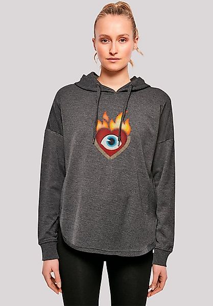 emoji couture Hoodie Heart on flames eye and golden beads Premium Qualität günstig online kaufen