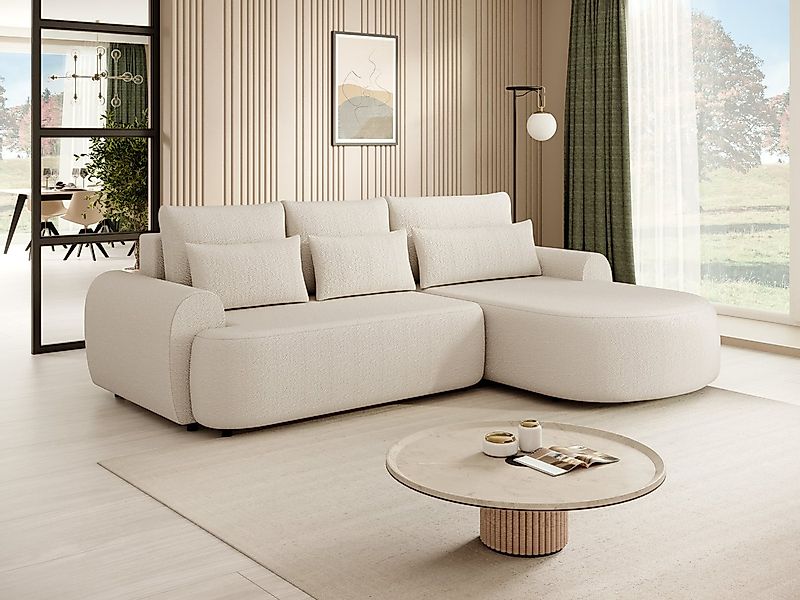 Beautysofa Ecksofa mit Schlaffunktion Olivio, mit Wellenfedern, gepolsterte günstig online kaufen