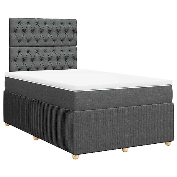 vidaXL Boxspringbett mit Matratze Dunkelgrau 120x190 cm Stoff 3292003 günstig online kaufen