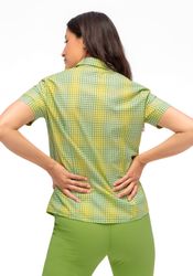 Maier Sports Funktionsbluse "Philina" Karierte Kurzarm-Bluse für Wandern, R günstig online kaufen
