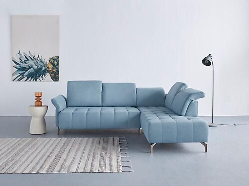 Home affaire Ecksofa »Fresh L-Form« Federkern, wahlweise Kopfteilverstellun günstig online kaufen