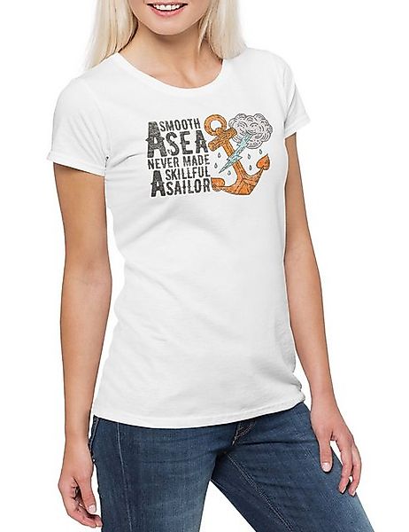 Urban Backwoods Print-Shirt A Smooth Sea Anchor Damen T-Shirt Anker Sailor günstig online kaufen
