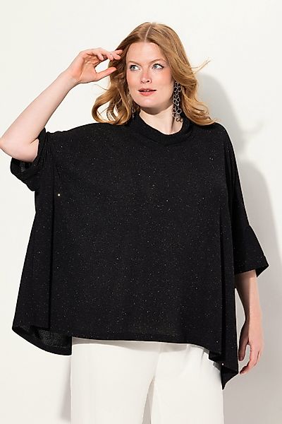 Ulla Popken T-Shirt Shirt oversized Glitzer-Effekt günstig online kaufen