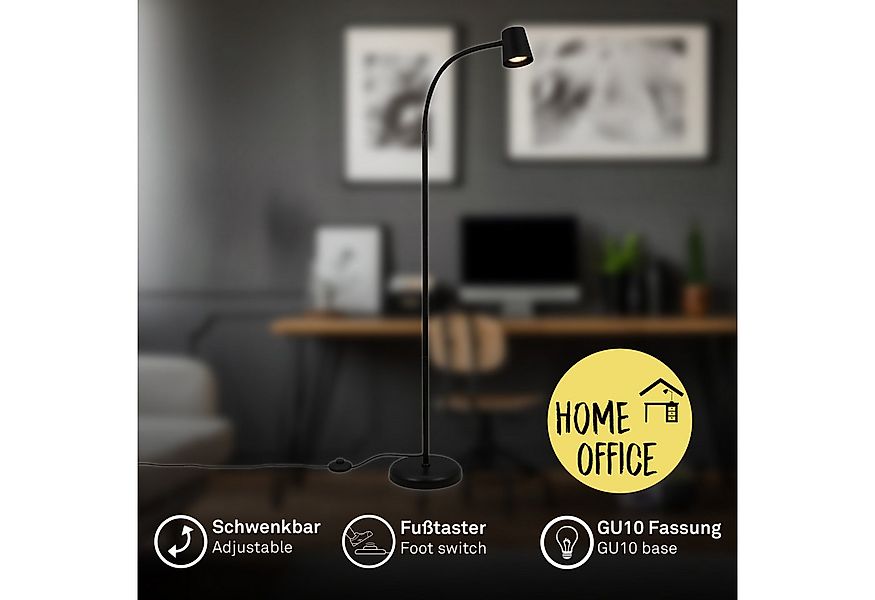 Briloner Leuchten Stehlampe LED Stehleuchte schwenkbar Home Office Wohnzimm günstig online kaufen