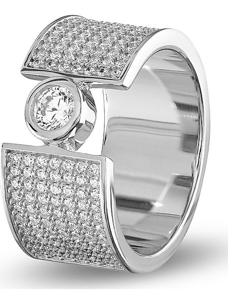 JETTE Silberring JETTE Damen-Damenring 925er Silber 155 Zirkonia, Zirkonia, günstig online kaufen