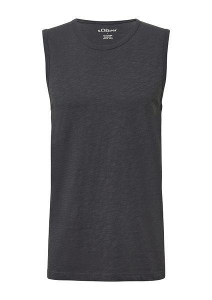 s.Oliver Muskelshirt T-Shirt Baumwoll-Tanktop mit Flammgarnstruktur günstig online kaufen