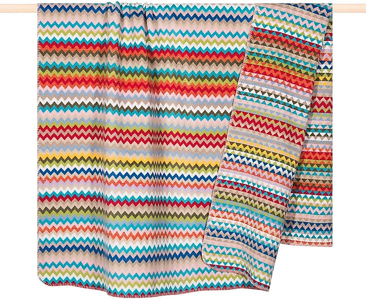 Wohndecke CELIN, PAD, Made in Europe, Wendefunktion, gestreift, mit Fransen günstig online kaufen