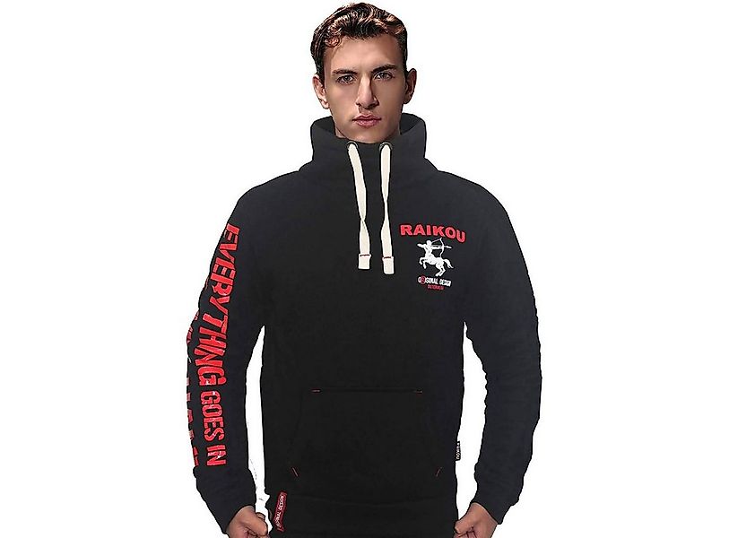 M-Diamant Hoodie Pullover Winterjacke Sweatjacke mit Schalkragen Rückenprin günstig online kaufen
