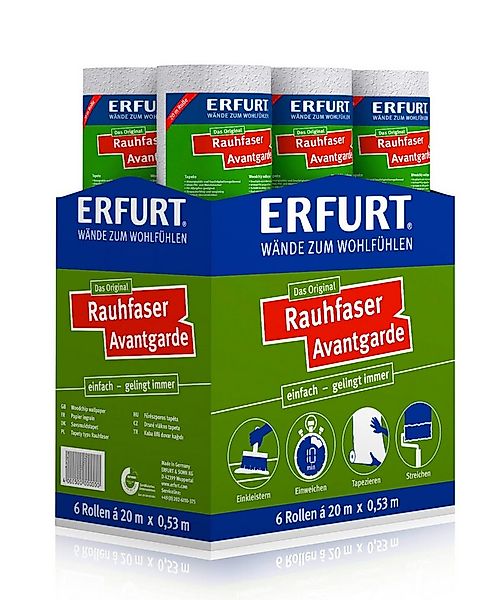 ERFURT Papiertapete Rauhfaser AVANTGARDE, 20 m x 0,53 m - 6 Rollen günstig online kaufen
