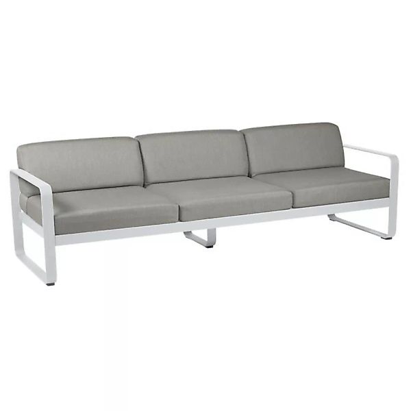 Bellevie 3-Sitzer Lounge-Sofa 01 Baumwollweiß B8 Taupegrau günstig online kaufen