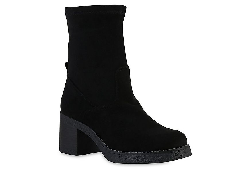 VAN HILL 841347 Stiefelette Damen Klassische Stiefeletten Holzoptikabsatz H günstig online kaufen