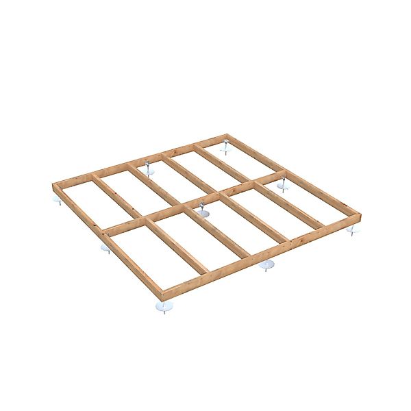 Palmako Fundamentrahmen inkl. LogFoot 300 x 300 cm Tauchgrundiert Hellbraun günstig online kaufen