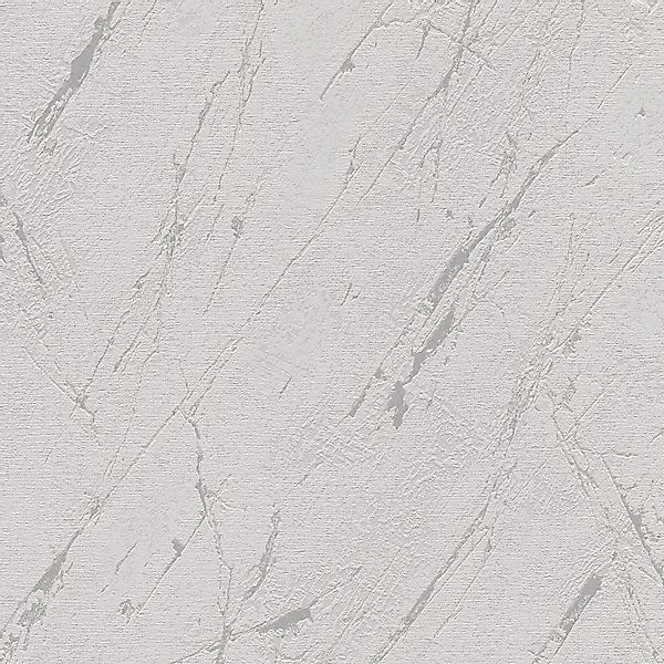 PROFHOME 393361-GU Stein Tapete Marmoroptik Metallic Grau Silber 0,53 m x 1 günstig online kaufen