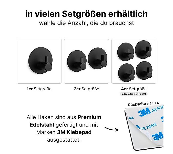 LIVINA HOME Handtuchhaken Haken selbstklebend Bad und Küche, Handtuchhalter günstig online kaufen