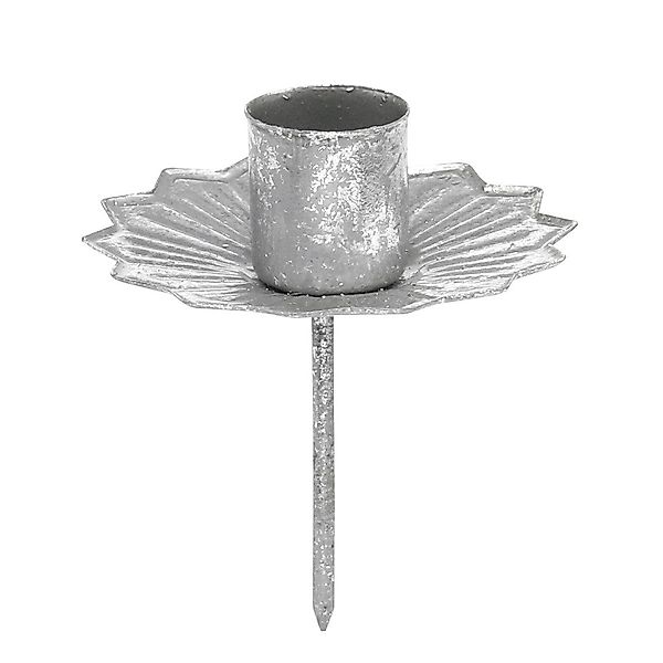 Viana Kerzenhalter Spitzkerzenhalter Silbern Antik Ø7cm günstig online kaufen