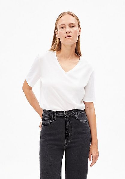 Armedangels T-Shirt LUALAA V-NECK T-Shirt aus Bio-Baumwolle V-Ausschnitt günstig online kaufen
