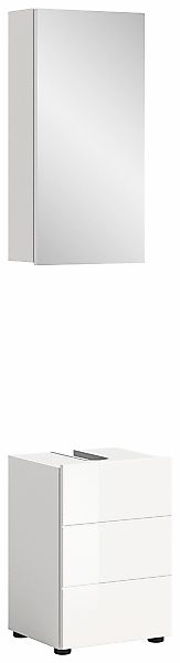 welltime Badmöbel-Set "BIEL, TOPSELLER, 2 teilig, inkl. Beleuchtung, MDF Fr günstig online kaufen