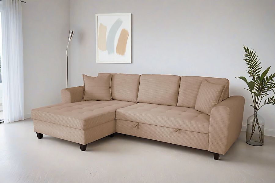 Trends by HG Ecksofa "Moritz, L-Form" inkl. Bettfunktion und Bettkasten, in günstig online kaufen