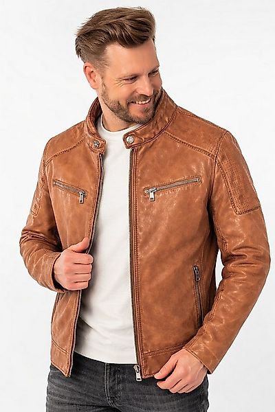 Mauritius Lederjacke Pflanzlich gegerbtes Lammleder mit natürlicher Patina- günstig online kaufen