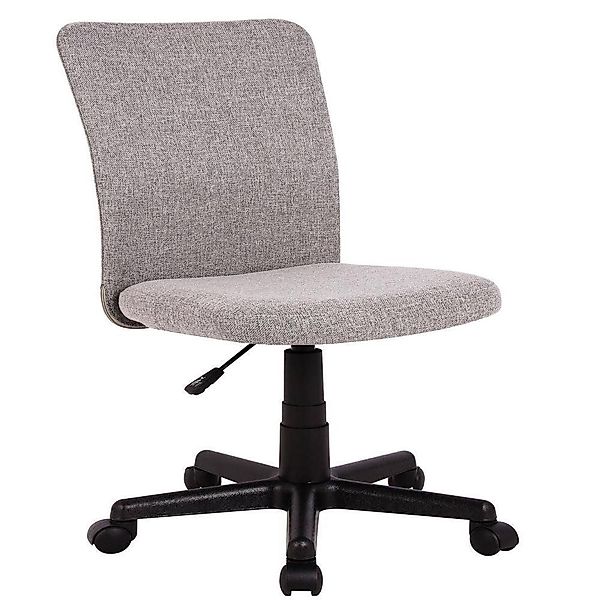 SixBros. Schreibtischstuhl Bürostuhl Grau Stoff H-2578/2493 günstig online kaufen